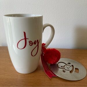 Joy NWT mug with Decorative Topper